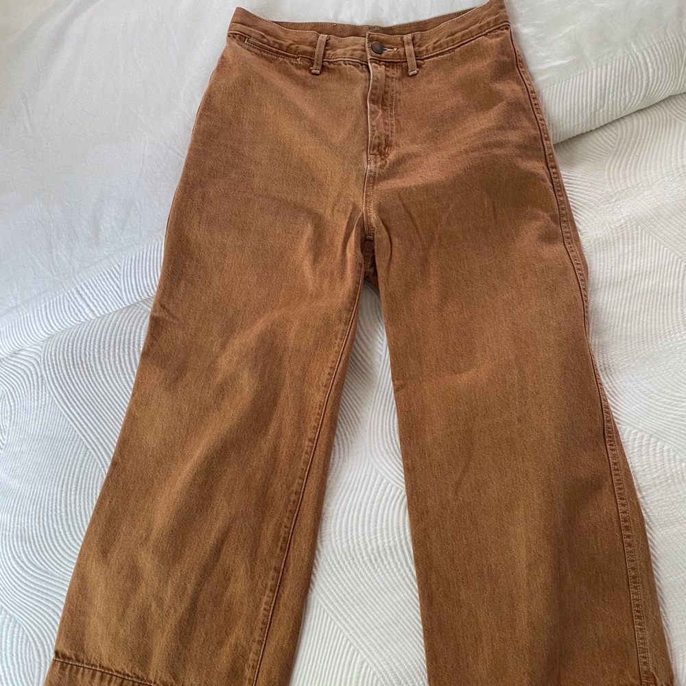 High waisted wide leg pants